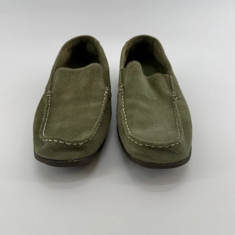Rockport Men's Olive‎ Suede Slip On Loafer Shoes Size 8.5 Adi Prene Soles